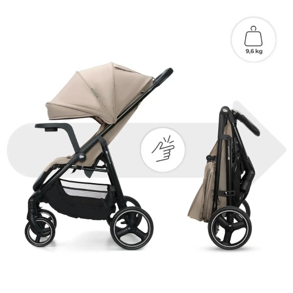 Фото - Коляска прогулочная Kinderkraft Trig 3 Tray Beige (KSTRIG03BEG000T)